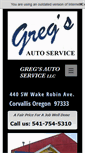 Mobile Screenshot of gregsautoservice.com